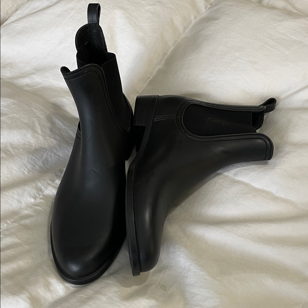 Lemon Jelly - Black Women's Chelsea Rain Boots - size 9